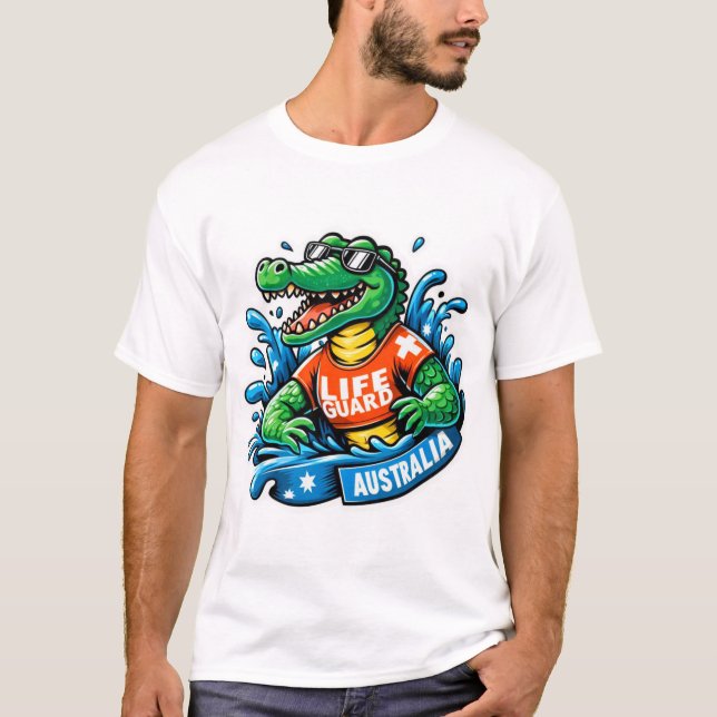 CAMISETA AUSSIE CROCODILE LIFE GUARD 2 (Anverso)