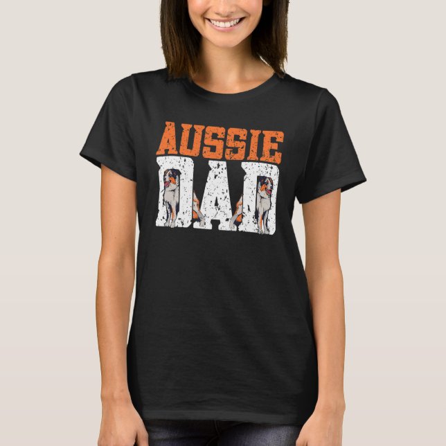 Camiseta Aussie Dad Aussie Owner Australian Shepherd (Anverso)