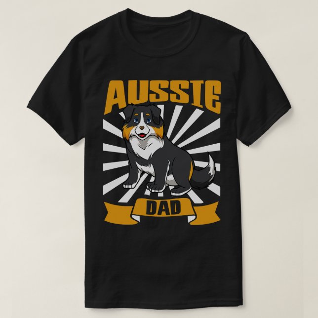 Camiseta Aussie Dad Australian Shepherd (Diseño del anverso)