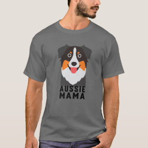 Camiseta Aussie Mama Australian Shepherd Mama Dog Lover Mam