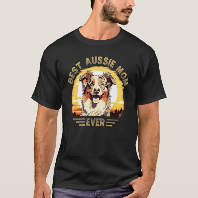 Camiseta Aussie Mom Australian Shepherd (Anverso)