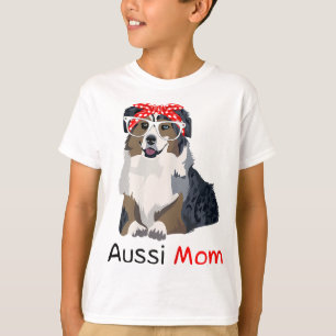 Camiseta Aussie Mom Dog Bandana Pet Lover Regalo Mujeres Au