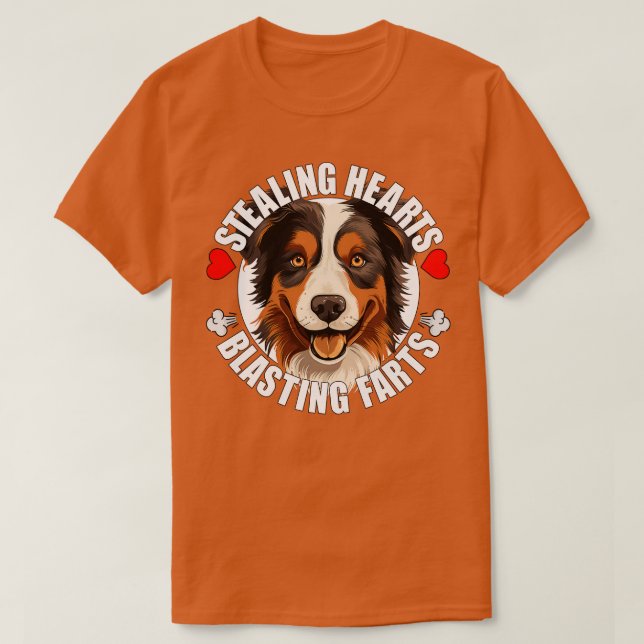 Camiseta Aussie Shepherd Funny Stealing Hearts B (Diseño del anverso)