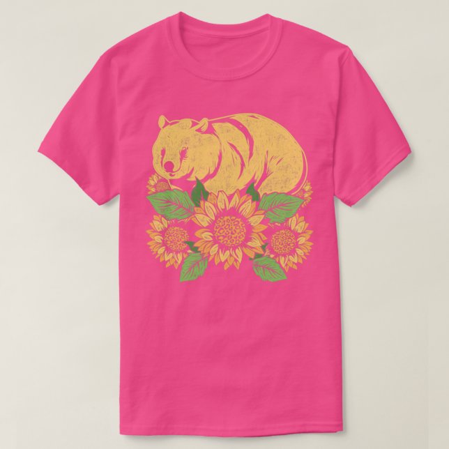 Camiseta Aussie Sunflower Wombat (Diseño del anverso)