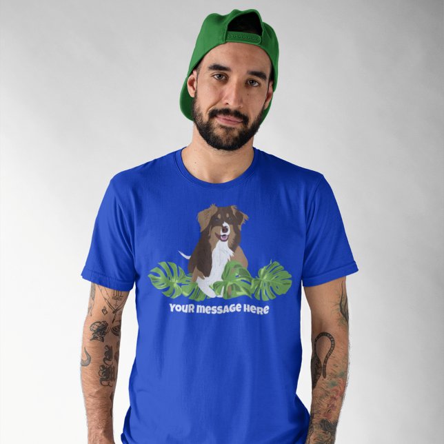 Camiseta Aussies Hojas Tropicales de Pastor Australiano (Subido por el creador)