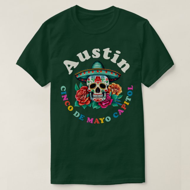 Camiseta Austin 2023 Sugar Skull Texas (Diseño del anverso)