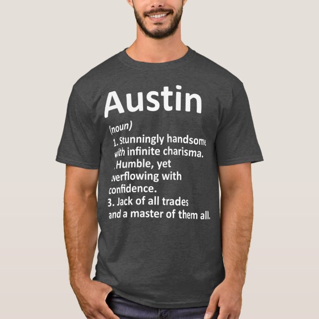 Camiseta AUSTIN Definición Nombre personalizado Diferencia  (Anverso)