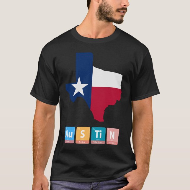 Camiseta Austin Elements:Tributo al estado de la estrella s (Anverso)