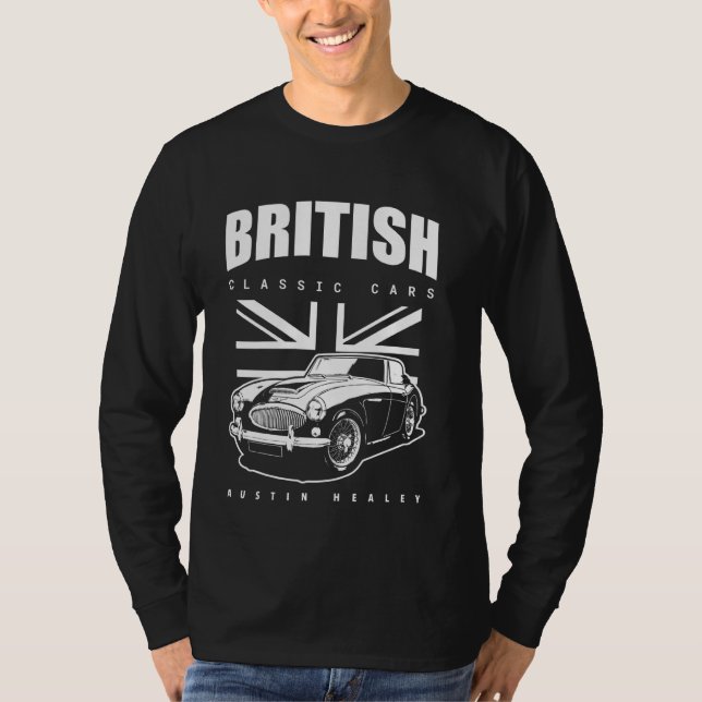 Camiseta Austin Healey, un coche clásico británico (Anverso)