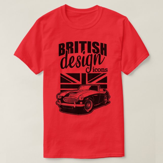 Camiseta Austin Healey, un coche clásico británico (Diseño del anverso)
