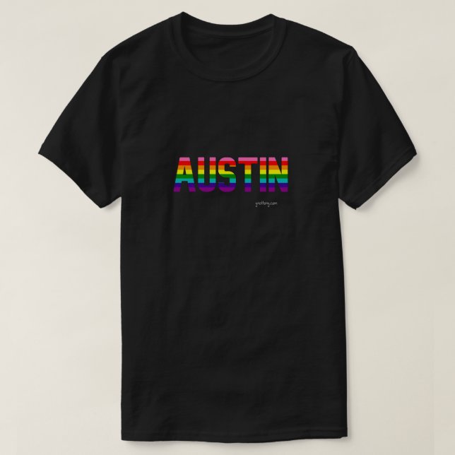 Camiseta Austin Orde T Shirt | Bandera arco iris (Diseño del anverso)