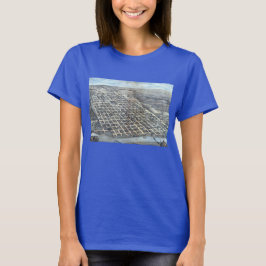 Camiseta Austin, Texas Antique Aerial City Map de 1873