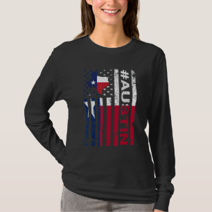 Camiseta Austin Texas Bandera Estadounidense Texas Estado D