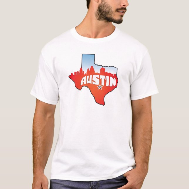 Camiseta Austin Texas Cityscape (Anverso)