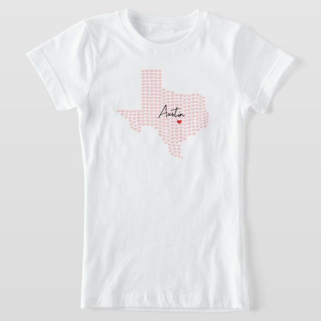 Camiseta Austin Texas Corazones (Distribución)