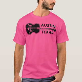 Camiseta Austin Texas F-Hole Acoustic Country Music Guitar