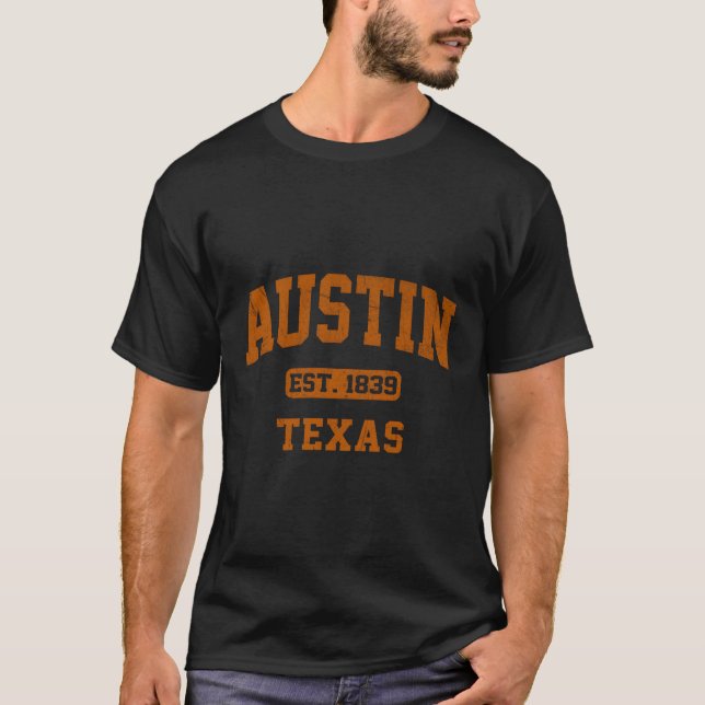 Camiseta Austin Texas Tx Vintage State Athletic Style (Anverso)