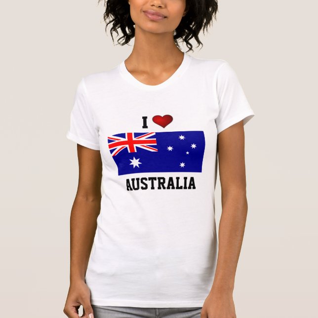 CAMISETA AUSTRALIA: AMO A AUSTRALIA (Anverso)
