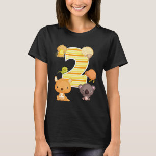 Camiseta Australia Animales 2º cumpleaños Kangaroo Koala Pl
