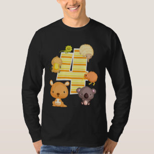 Camiseta Australia Animales 4º cumpleaños Kangaroo Koala Pl