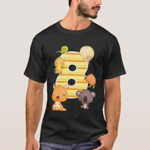 Camiseta Australia Animales 8 cumpleaños Kangaroo Koala Pla