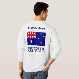 Camiseta Australia Bandera Australiana Azul Personalizada H