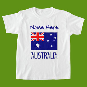Camiseta Australia Bandera Australiana Azul Personalizada p