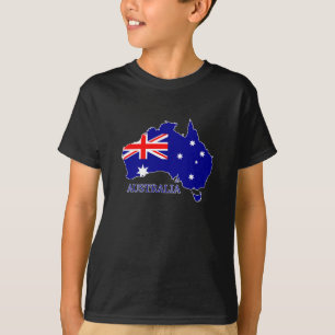 Camiseta Australia Bandera de Australia Mapa Viaje