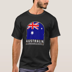 Camiseta Australia Bandera Emblema de mal gusto cosecha