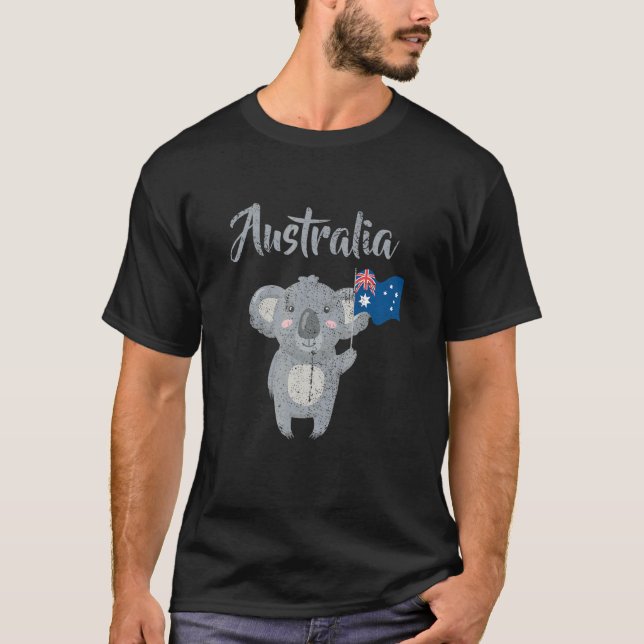 Camiseta Australia Bandera Koala Straya a la salida Sydney  (Anverso)