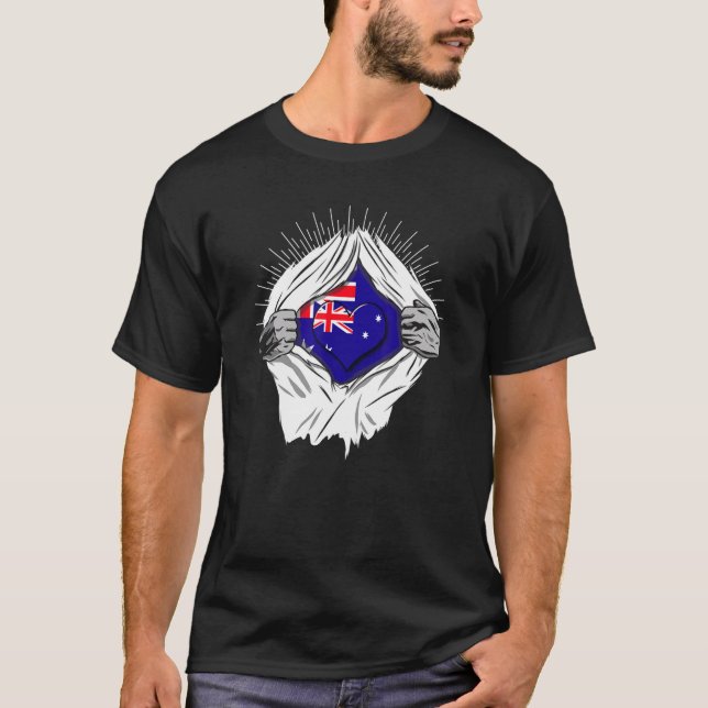 Camiseta Australia: Banderas en casa (Anverso)