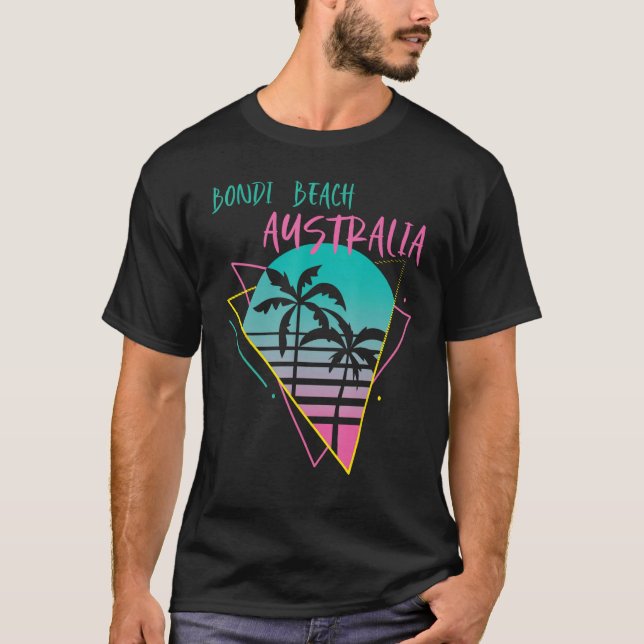 Camiseta Australia Bondi Beach Palm trees Vacation Ocean Su (Anverso)