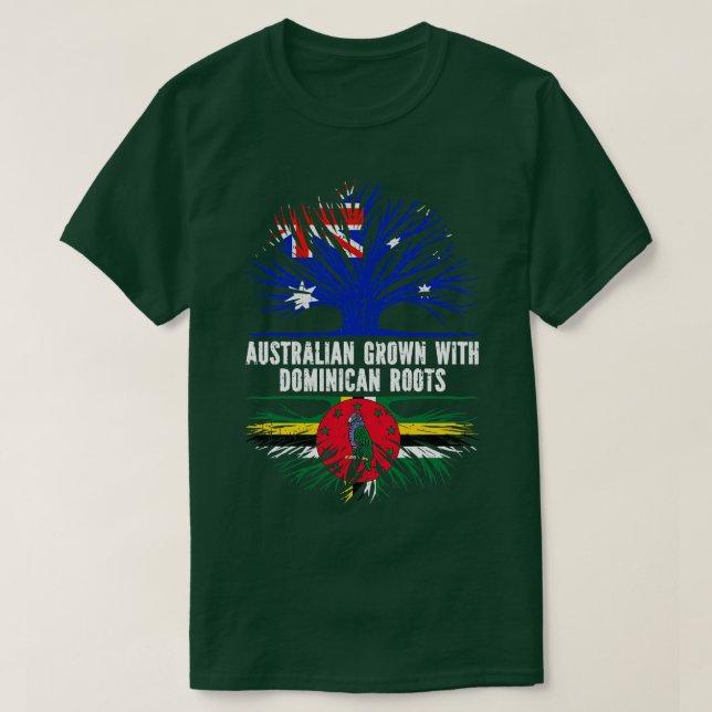 Camiseta Australia crece con raíces dominicanas Australia c (Diseño del anverso)