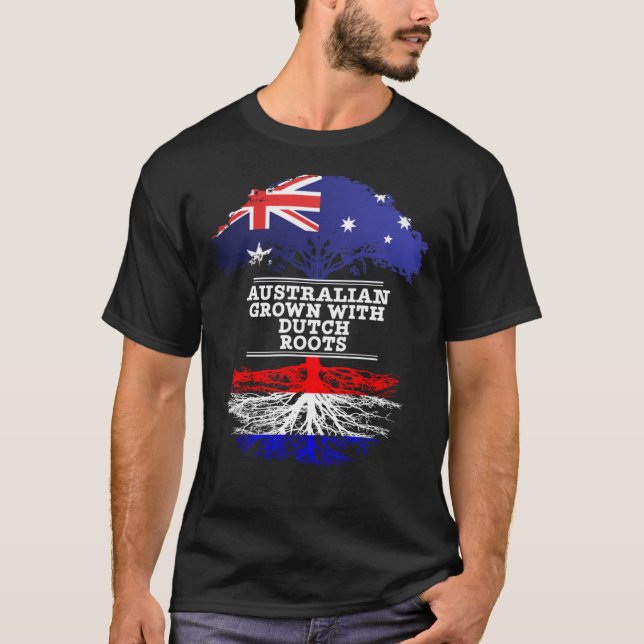 Camiseta Australia Crecía Con Raíces Holandesas - Regalo Pa (Anverso)