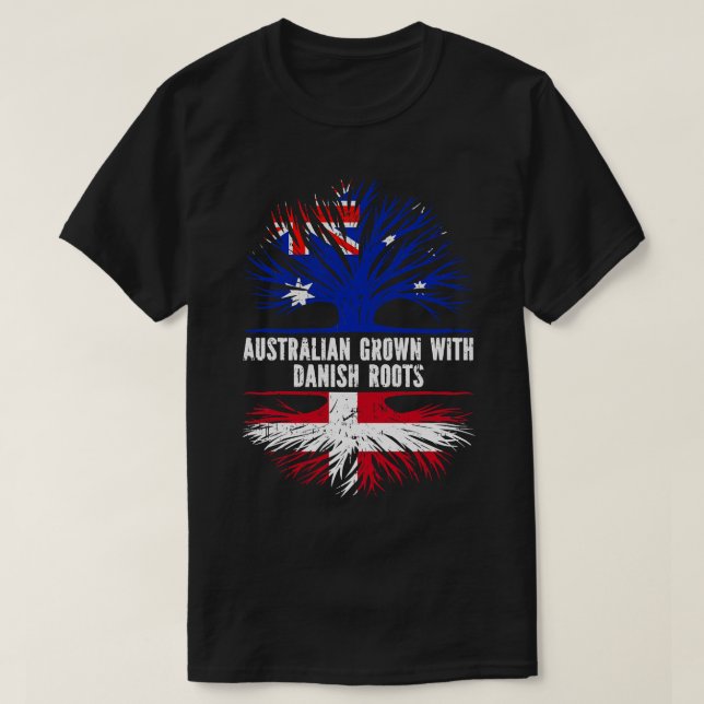 Camiseta Australia creció con la bandera australiana de las (Diseño del anverso)