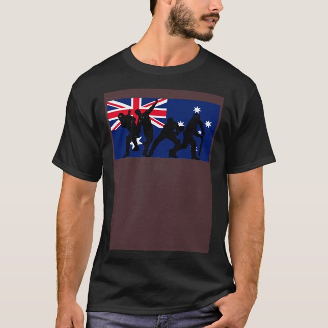 Camiseta Australia Cricket Players Australian Flag (Anverso)