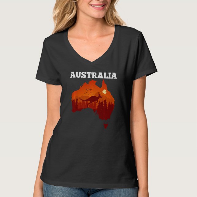 Camiseta Australia Day   Australian Map Flag Patriotic  1 (Anverso)