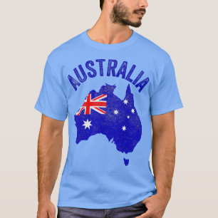 Camiseta Australia Day Funny Map Flag Patriótico