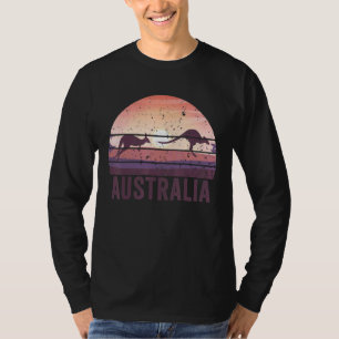 Camiseta Australia Day Retro Vintage Kangaroo Hombres Mujer
