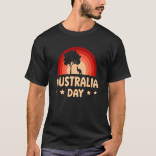 Camiseta Australia Day Wallaby Wildlife Animal Kangaroo Whi