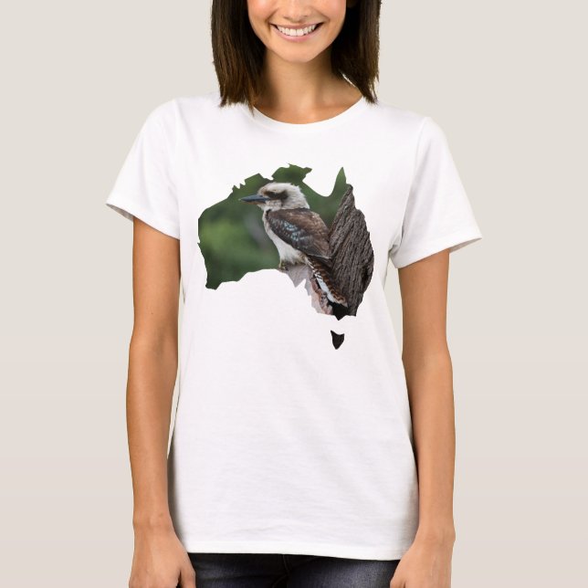Camiseta Australia dibuja una risita en Kookaburra en un ár (Anverso)