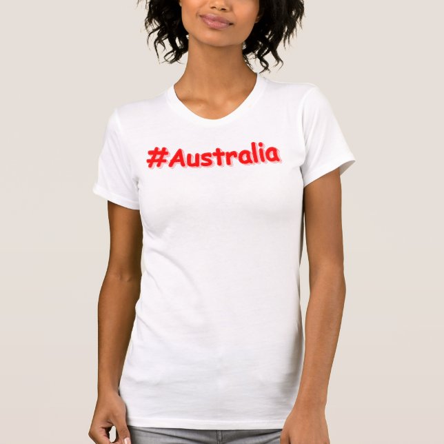 Camiseta "#Australia" Diseño Adorable. Comprar Ahora (Anverso)