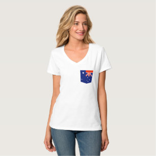 Camiseta Australia, el bolsillo falso de la bandera austral