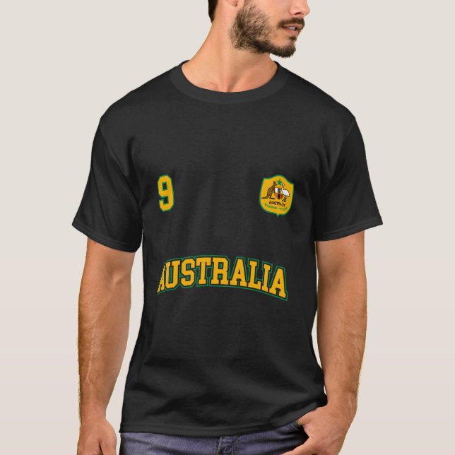 Camiseta Australia Equipo deportivo número 9 Fútbol Austral (Anverso)