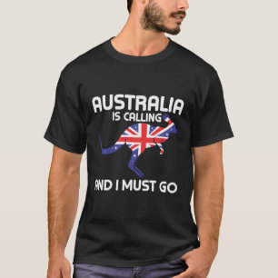 Camiseta Australia Está Llamando Y Debo Ir Al Kangaroo Aust