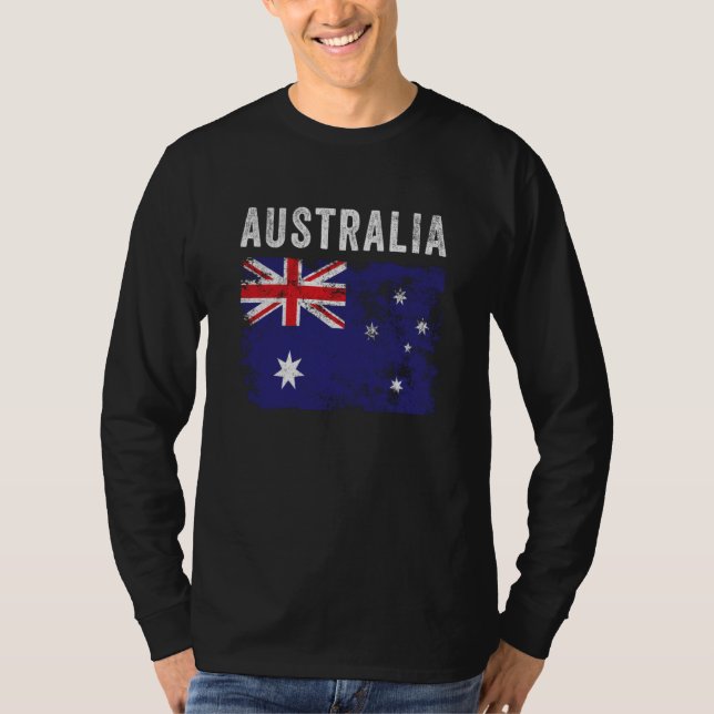 Camiseta Australia Flag Distressed Men Women Kids Australia (Anverso)