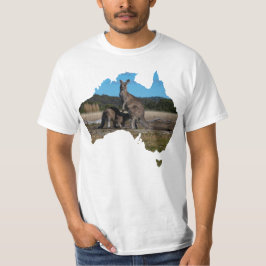 Camiseta Australia forma el canguro y bebe jugo