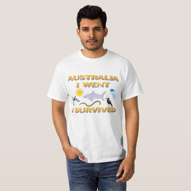 Camiseta Australia, fui, yo sobreviví (Anverso completo)