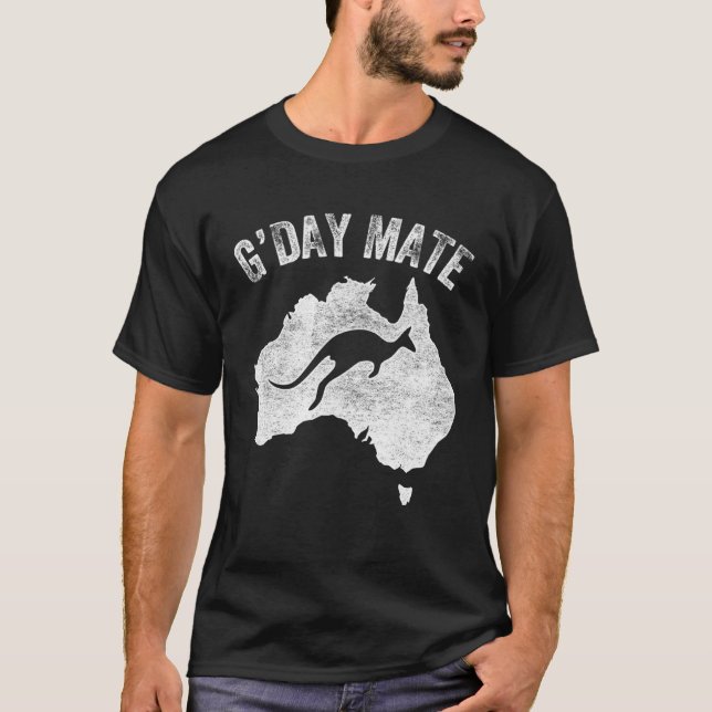 Camiseta Australia G Day Mate   Kangaroo Australian Symbol (Anverso)