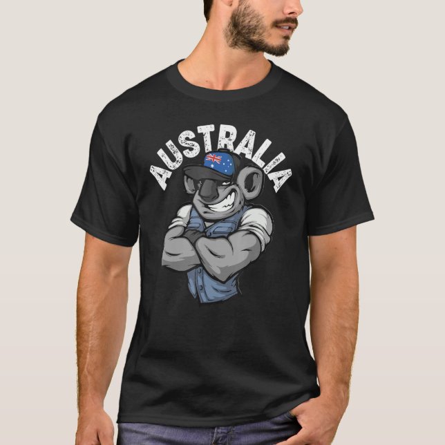 Camiseta Australia Gay Mate Hombres Koala Bandera Australia (Anverso)